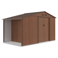 Domek narzędziowy drewutnia MADISON 342x191cm Walnut - HARDMAISTER