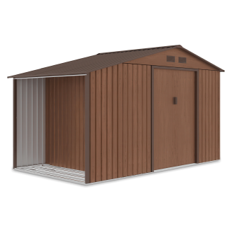 Domek narzędziowy drewutnia MADISON 342x191cm Walnut - HARDMAISTER