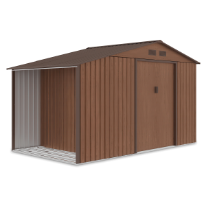 Domek narzędziowy drewutnia MADISON 342x191cm Walnut - HARDMAISTER