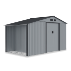 Domek na narzędzia MADISON 342x255cm Light Grey - na iałym tle