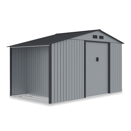 Domek na narzędzia MADISON 342x255cm Light Grey - na iałym tle