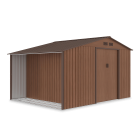 Domek narzędziowy MADISON 342x255cm Walnut - na białym tle