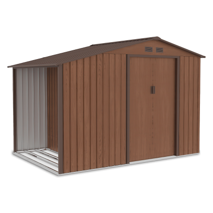 Domek ogrodowy drewutnia MADISON 278x191cm Walnut - Hardmaister