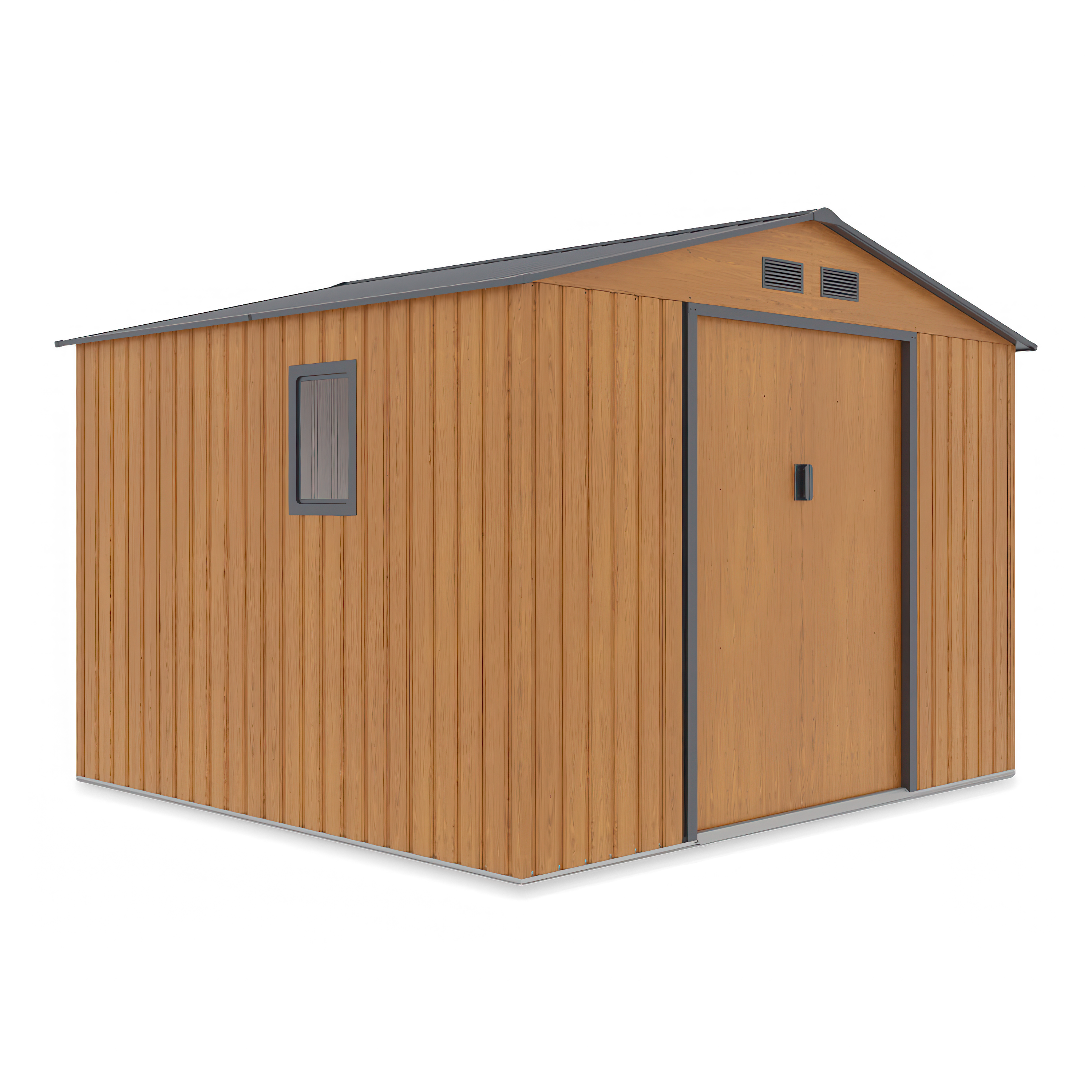 Domek narzędziowy HUDSON 277x255cm Oak Grey - na białym tle 