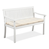 Ławka ogrodowa drewniana z poduszką ALNES White