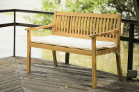 Drewniana ławka do ogrodu z poduszką ALNES Teak Look