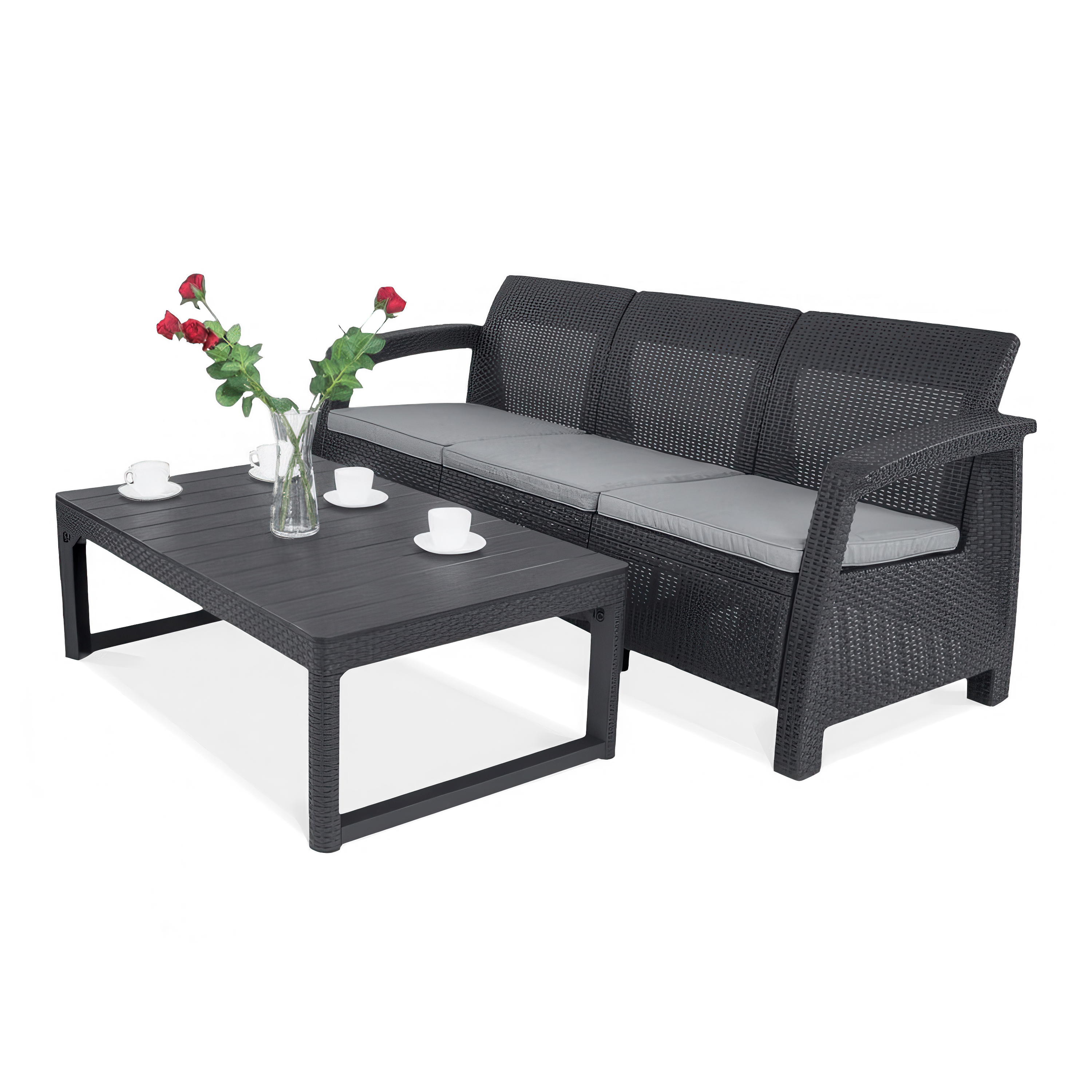 Zestaw balkonowy CORFU LOVE SEAT MAX/LYON Graphite