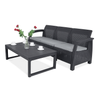 Zestaw balkonowy CORFU LOVE SEAT MAX/LYON Graphite