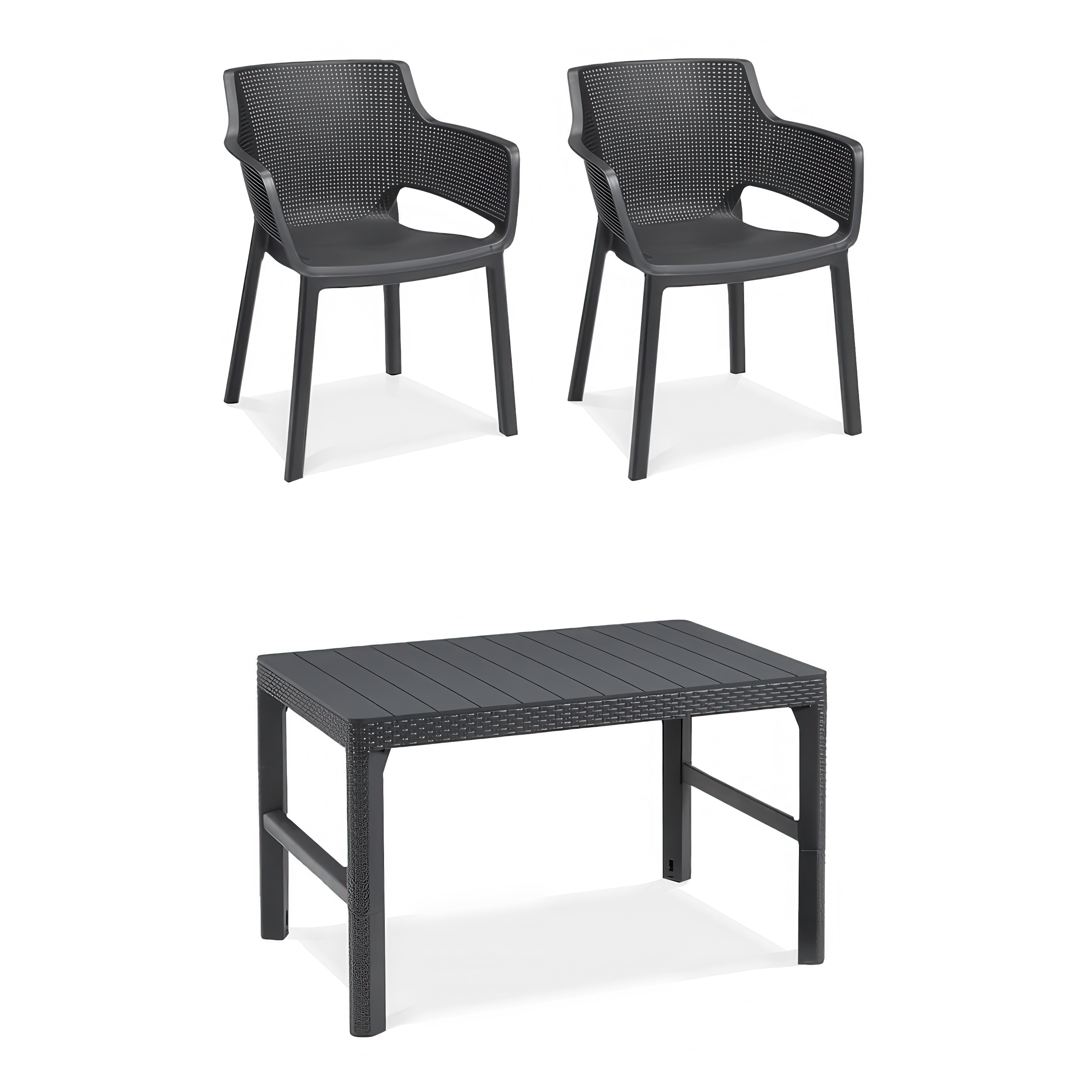 Meble na balkon ELISA/LYON Graphite 2+1