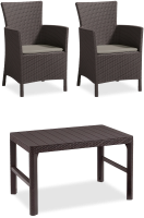 Meble na balkon IOWA/LYON 2+1 Brown