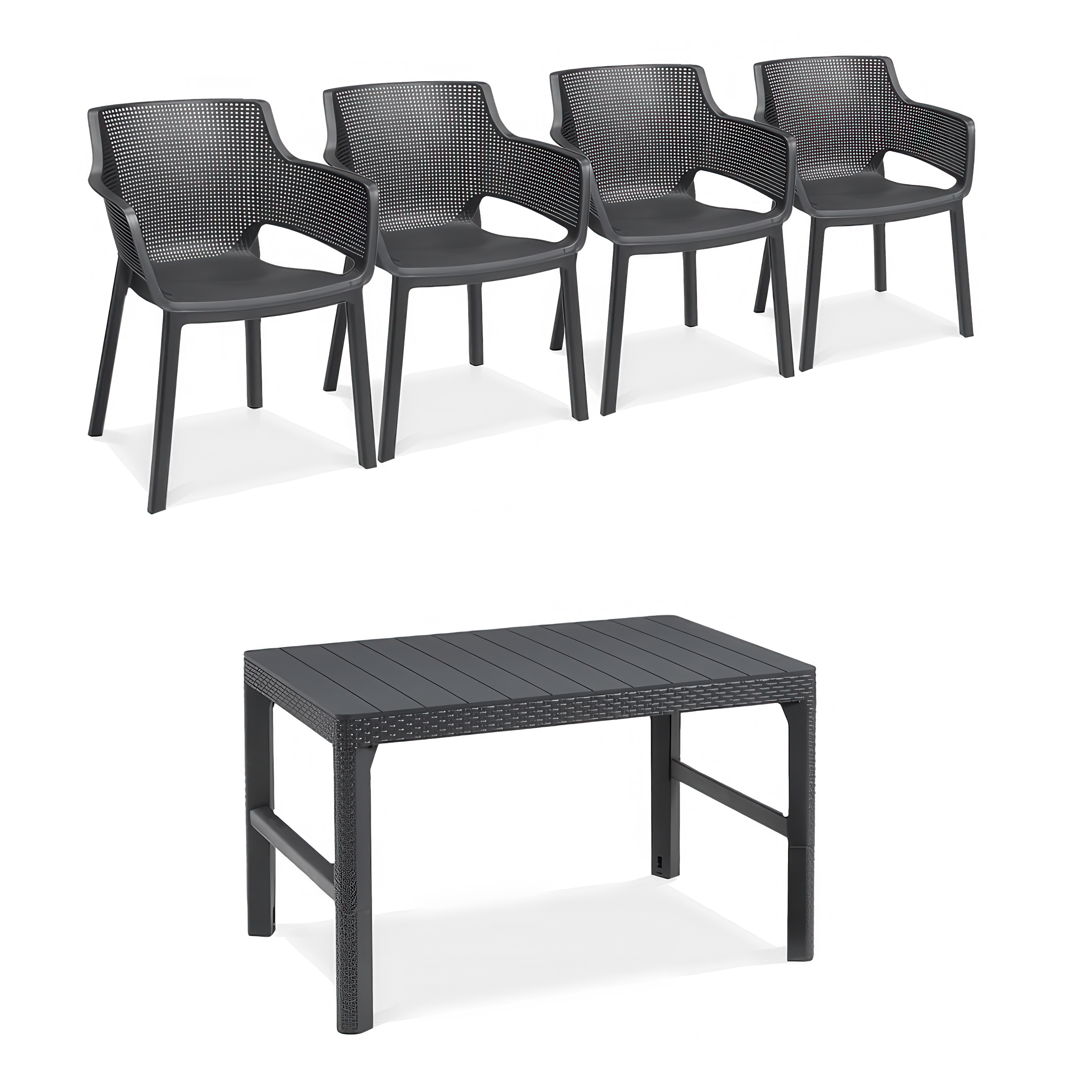 Meble na balkon ELISA/LYON Graphite 4+1