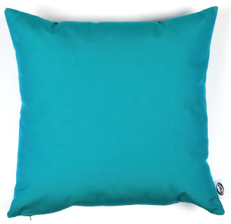 Kwadratowa poduszka dekoracyjna w intensywnym turkusowym kolorze