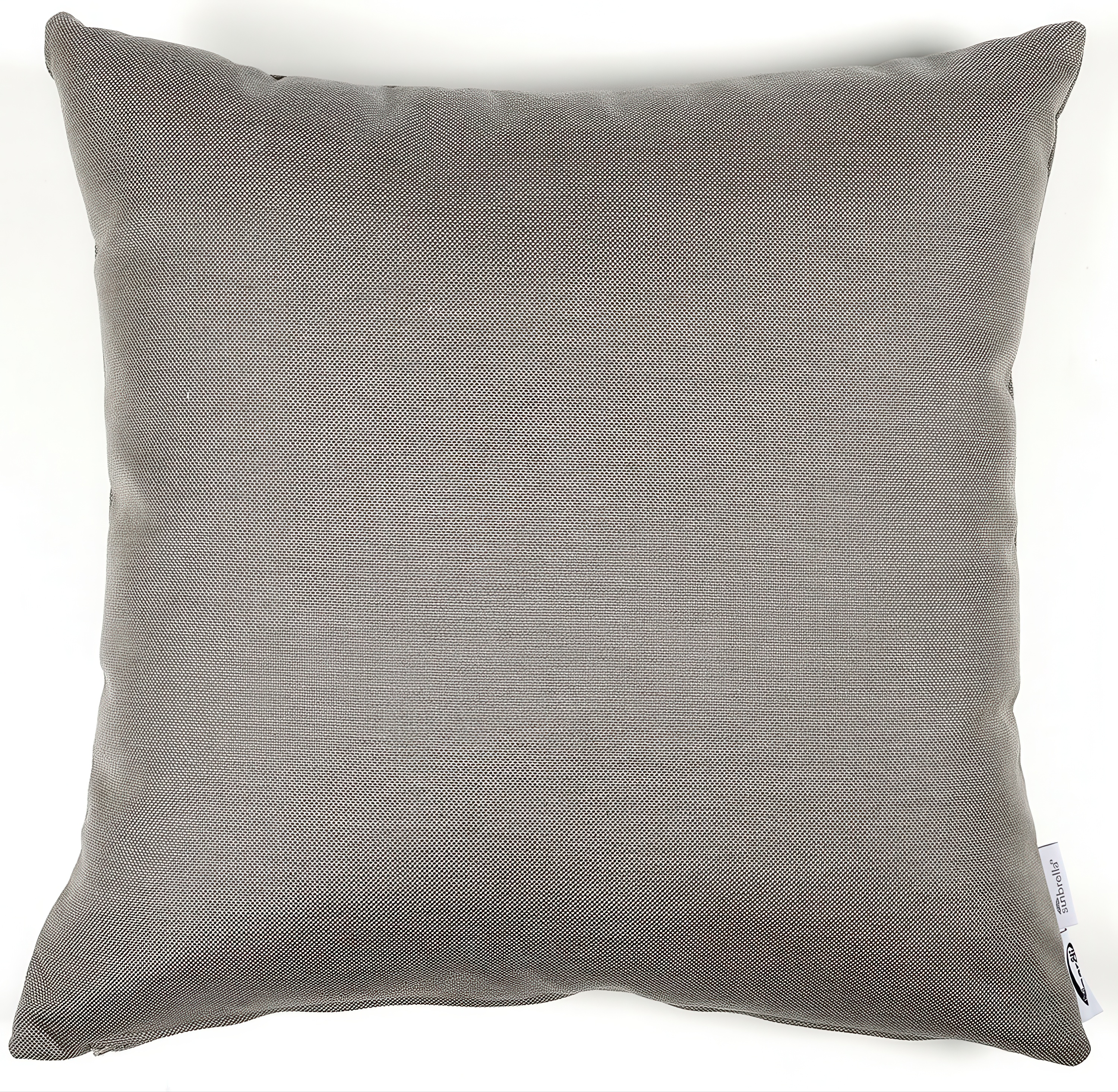 Poduszka dekoracyjna jasnoszara 50x48 cm na białym tle