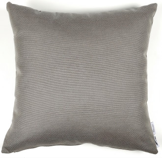 Poduszka dekoracyjna jasnoszara 50x48 cm na białym tle