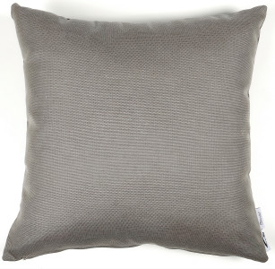 Poduszka dekoracyjna jasnoszara 50x48 cm na białym tle