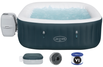 Jacuzzi dmuchane kwadratowe Ibiza AirJet 1,8 x 1,8 x 0,66m - BESTWAY 60015