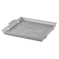 Kosz do pieczenia Weber Crafted – widok pod kątem, pusty kosz ze stali nierdzewnej.