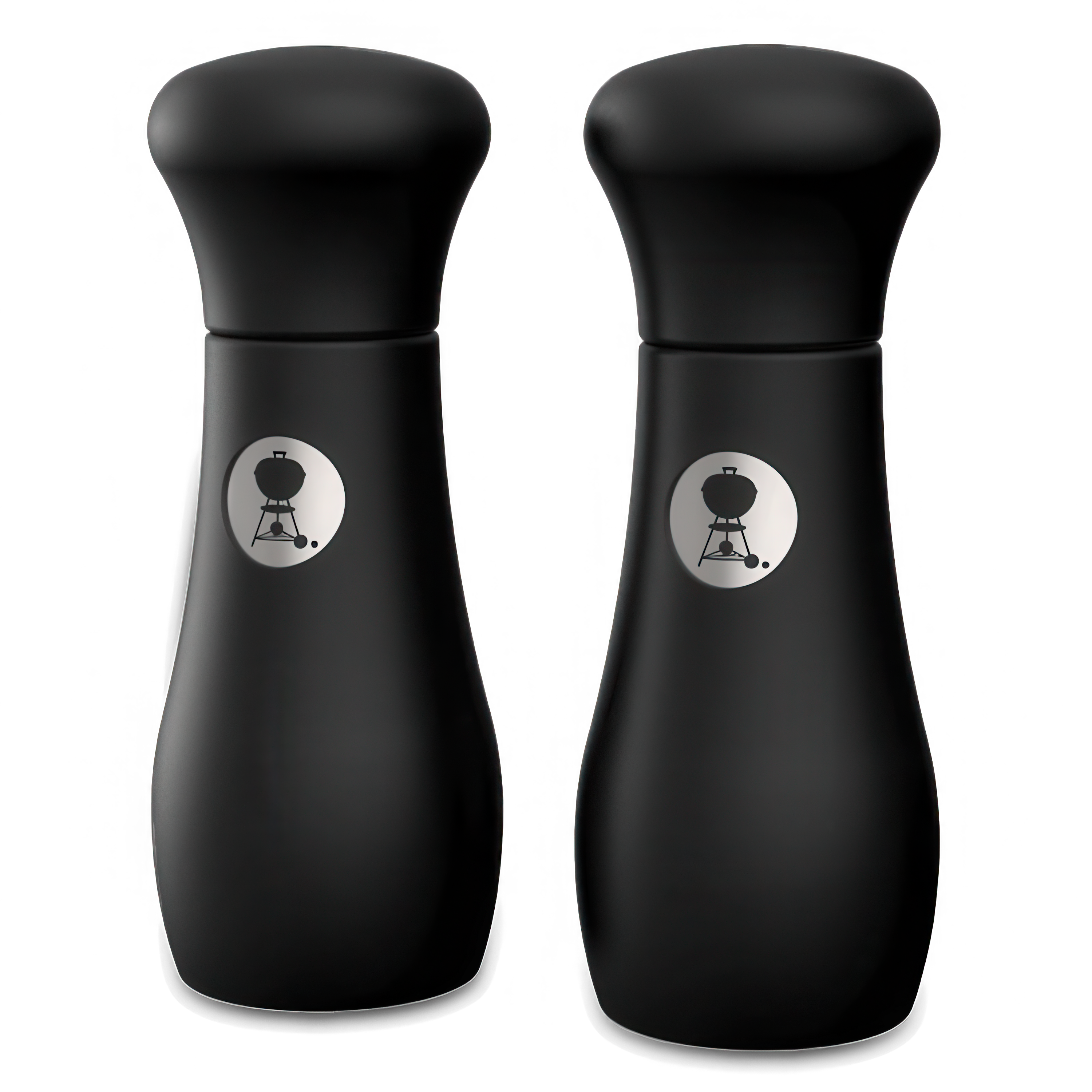 Eleganckie młynki Weber w kolorze czarnym, zestaw dwóch sztuk.