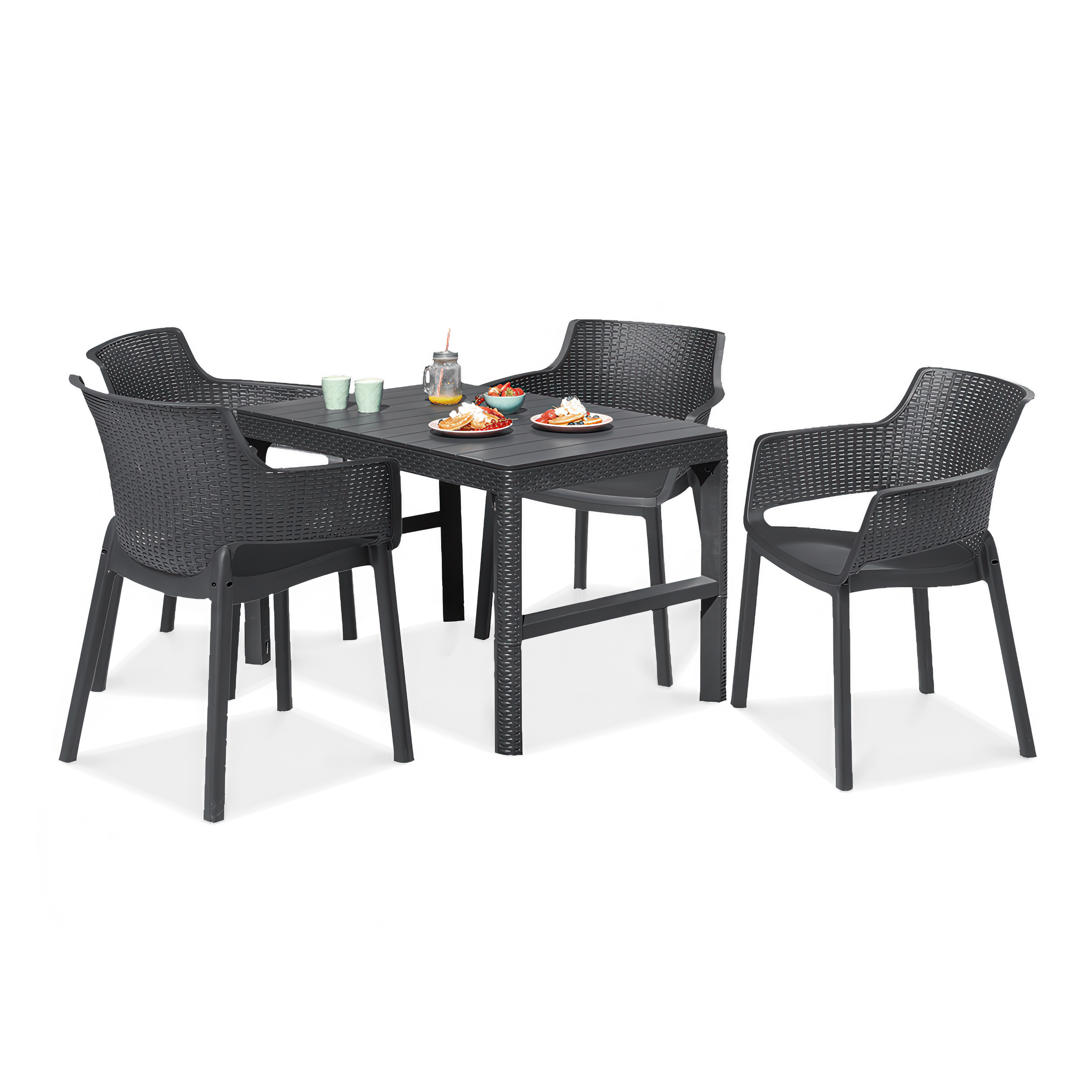 Zestaw mebli balkonowych EVA/LYON 4+1 Graphite  - KETER