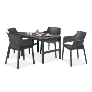Zestaw mebli balkonowych EVA/LYON 4+1 Graphite - KETER