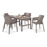 Zestaw mebli na balkon EVA/LYON 4+1 Cappuccino - KETER