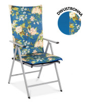 Poduszka dwustronna z oparciem na leżak 116x51cm Jeans Plant - MOODME