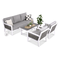 Zestaw mebli na taras OLYMPIA Caffe w kolorze białym - FURRORE