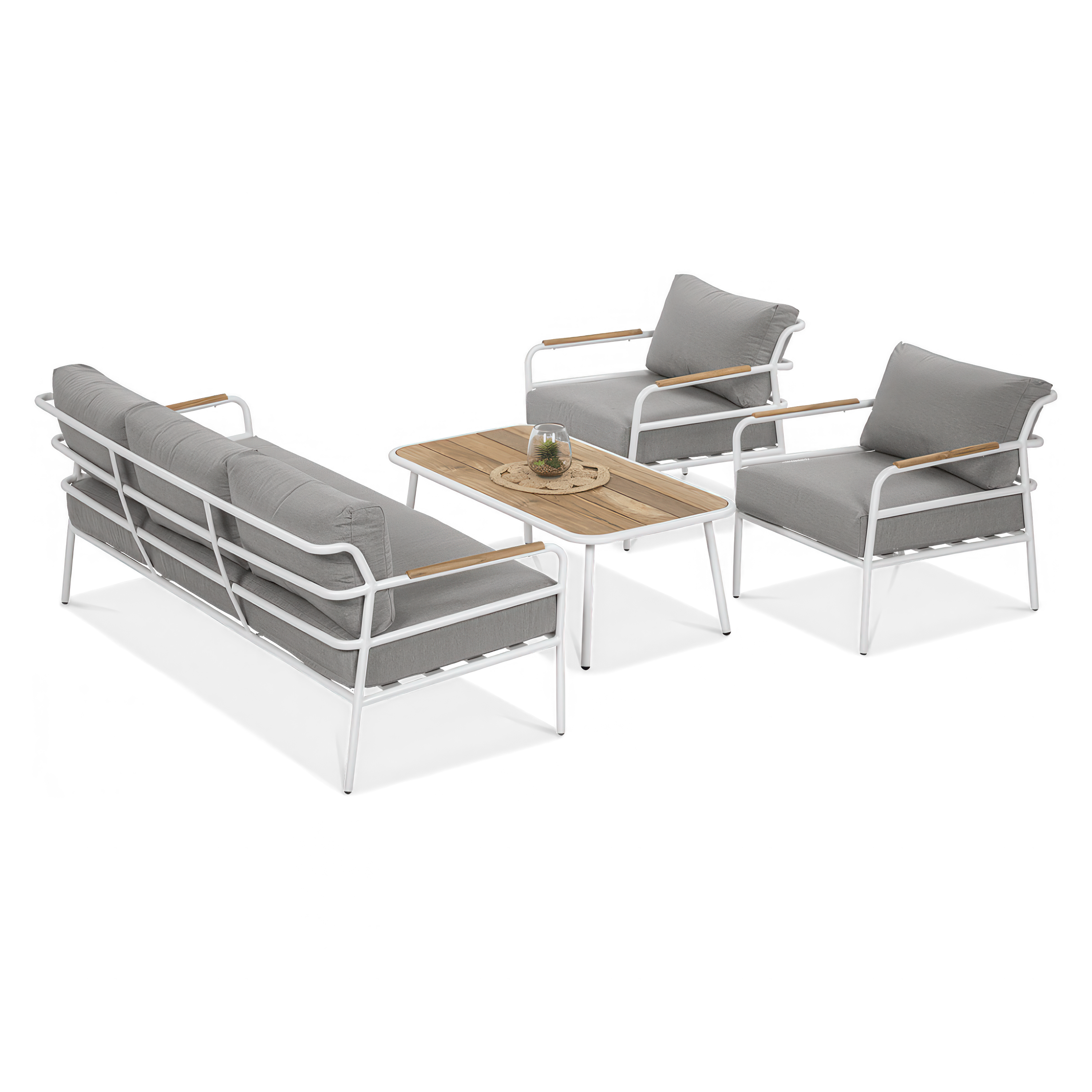 Zestaw mebli na taras ORCHID Caffe w białym kolorze - FURRORE