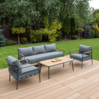 Zestaw mebli na balkon ORCHID Caffe Grey - FURRORE