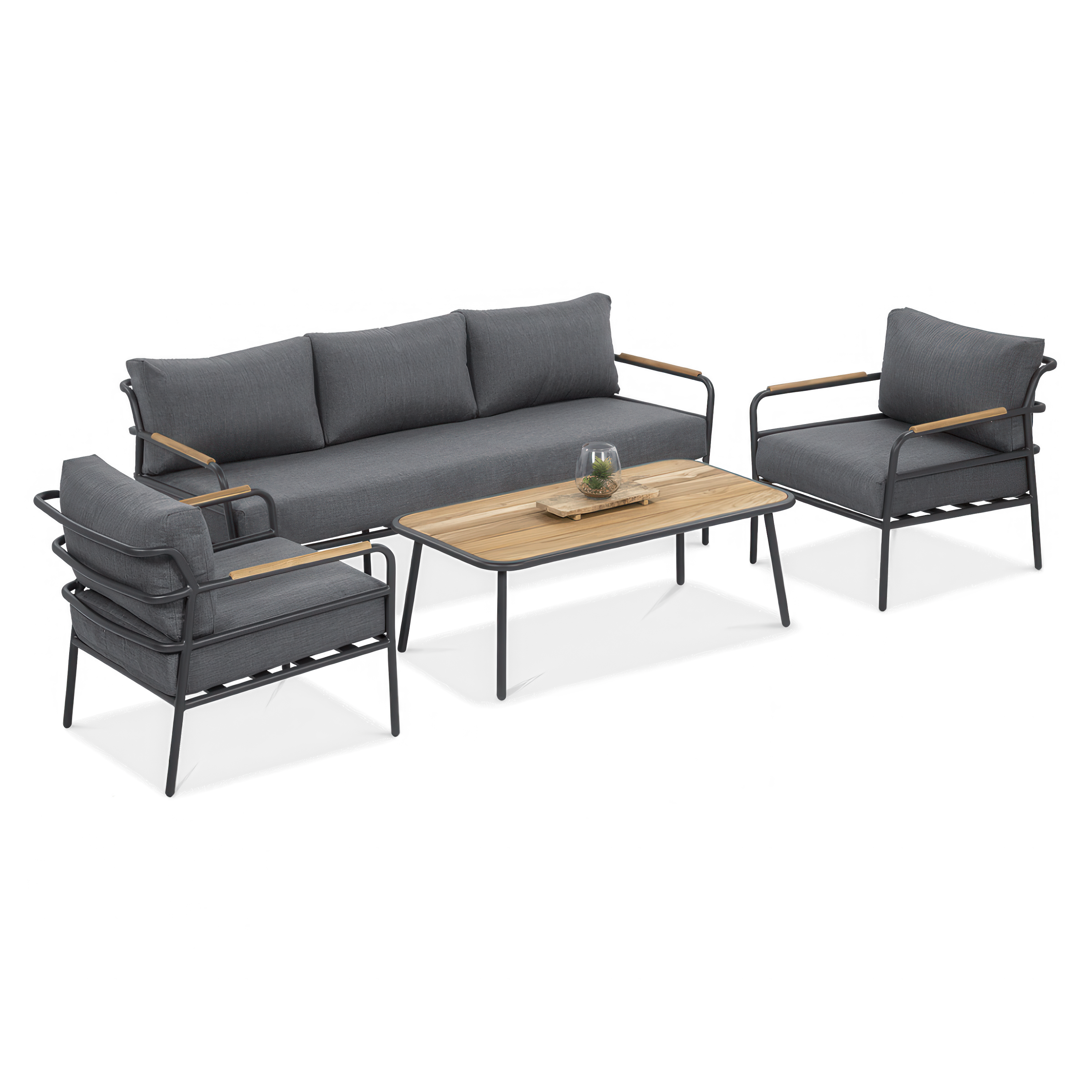 Zestaw mebli na balkon ORCHID Caffe Grey - FURRORE