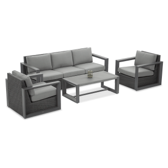 Komplet wypoczynkowy na taras ASTER Caffe Grey - FURRORE