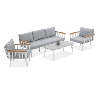 Meble na taras STELLA Caffe w kolorze białym - FURRORE