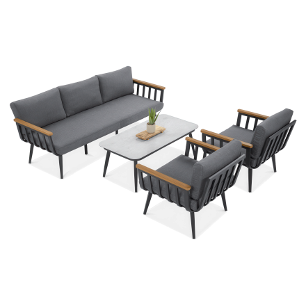 Meble na balkon STELLA Caffe w odcieniach szarości- FURRORE