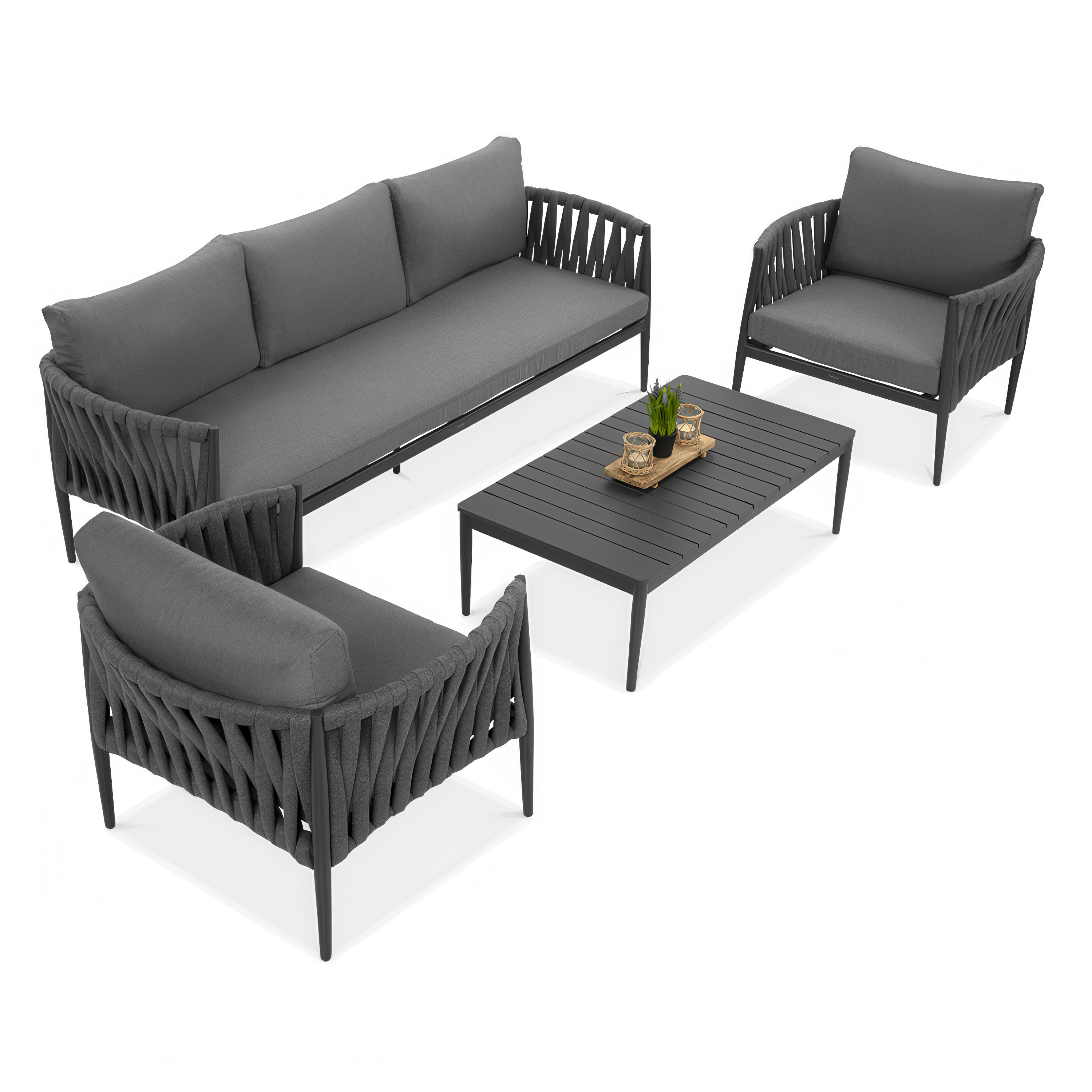 OUTLET 912 Zestaw do ogrodu MONZA Caffe Grey - FURRORE