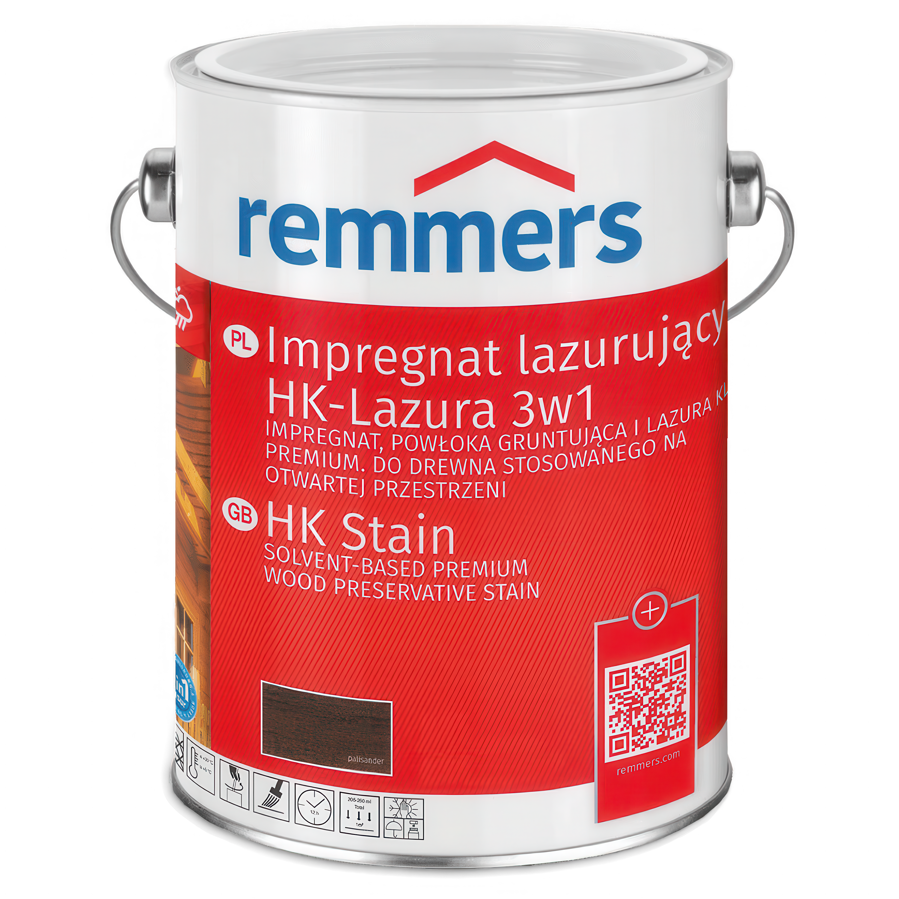 Impregnat lazura HK-Lazura 3w1 Palisander 0,75l - REMMERS
