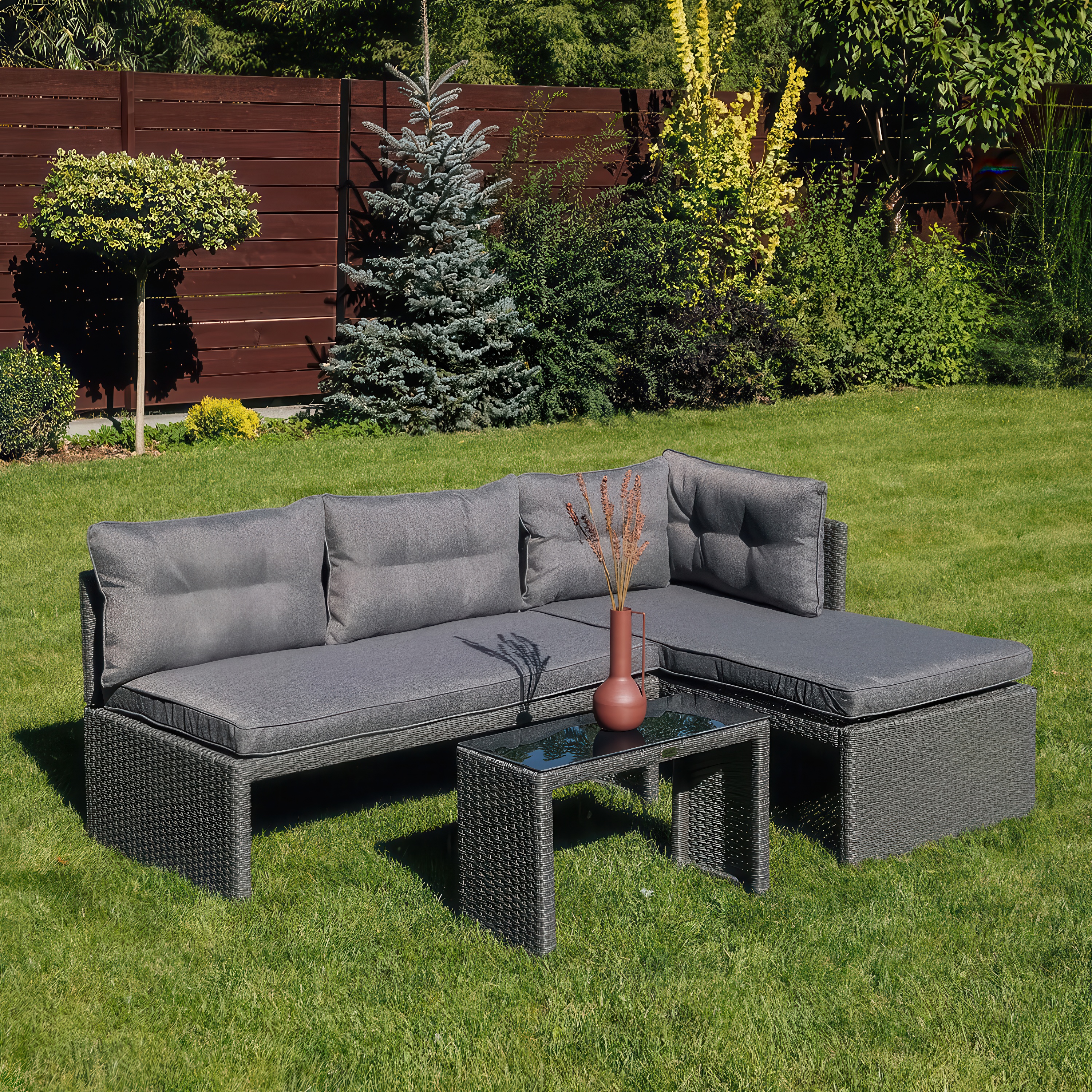 Narożnik ogrodowy CANVAS Graphite - FOCUS GARDEN