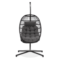 Fotel kokon wiszący Harmony Black - FOCUS GARDEN