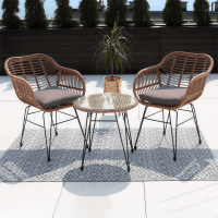 Stół i krzesła na balkon KUBU 2+1, Beige - FOCUS GARDEN