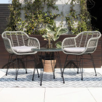 Zestaw na balkon KUBU 2+1, Grey - FOCUS GARDEN