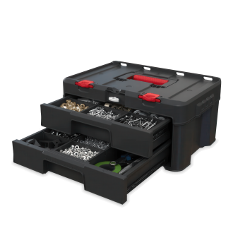 Skrzynka narzędziowa Stack`N`Roll, 2 szuflady - KETER - czarna