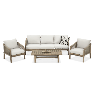 Zestaw wypoczynkowy z drewna MARIGOLD Caffe FURRORE