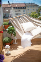 Hamak z drążkiem ALISIO Almond, dwuosobowy - LA SIESTA