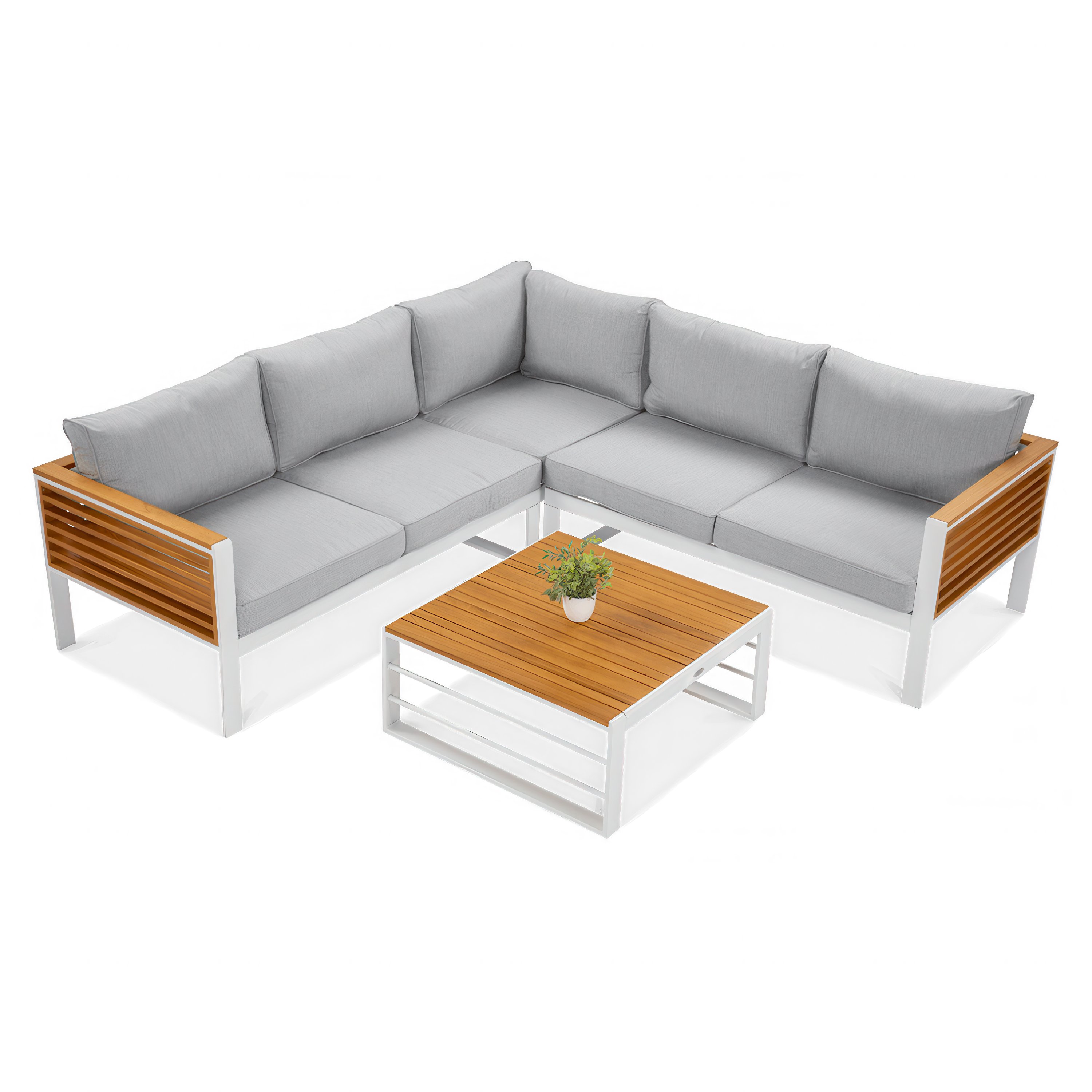 Narożnik aluminiowy ogrodowy RUBICON White - FOCUS GARDEN