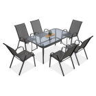 Zestaw mebli ogrodowych BOLOGNA 150/6 jasno-szary