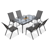 Zestaw mebli ogrodowych BOLOGNA 150/6 Light Grey