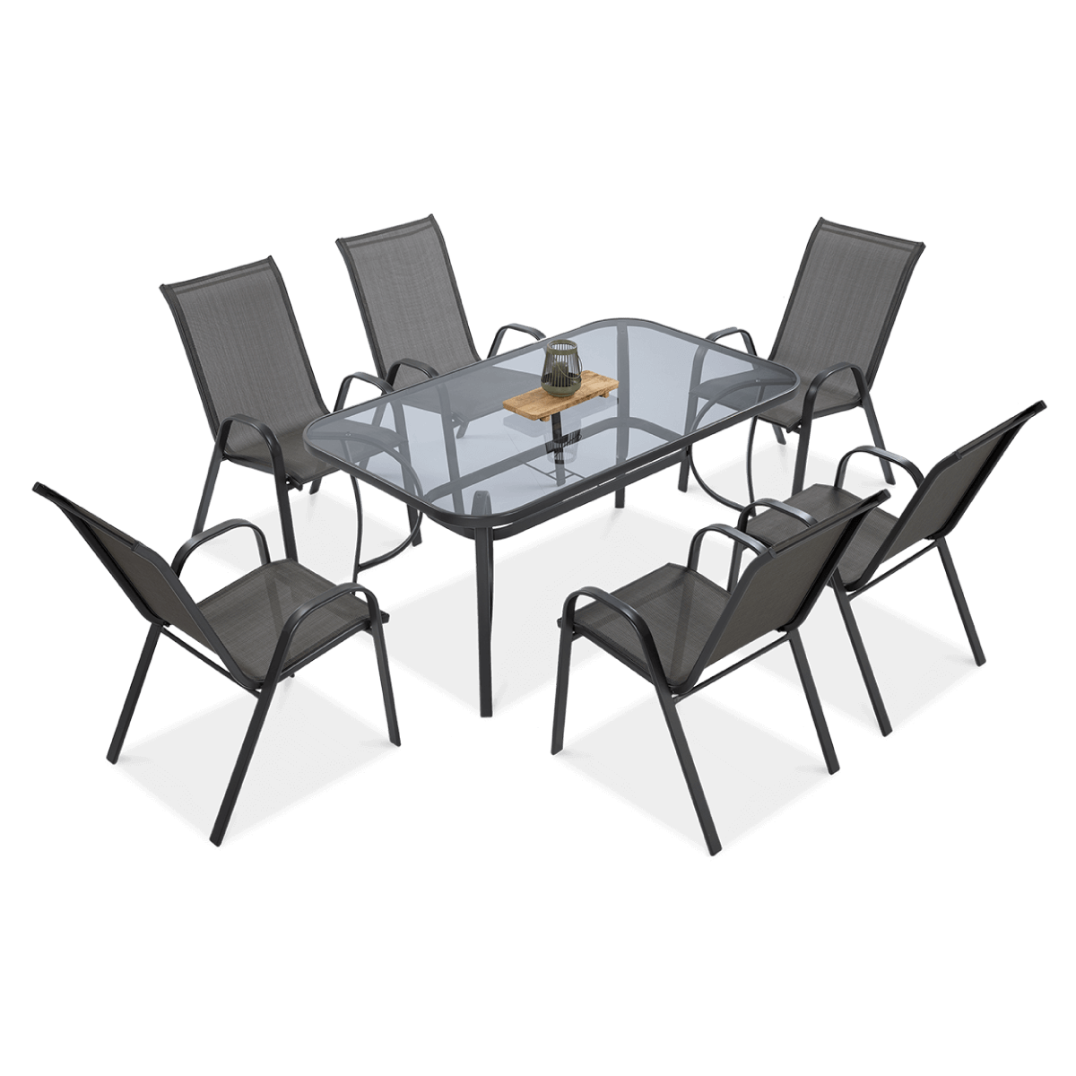 Zestaw mebli ogrodowych BOLOGNA 150/6 jasno-szary