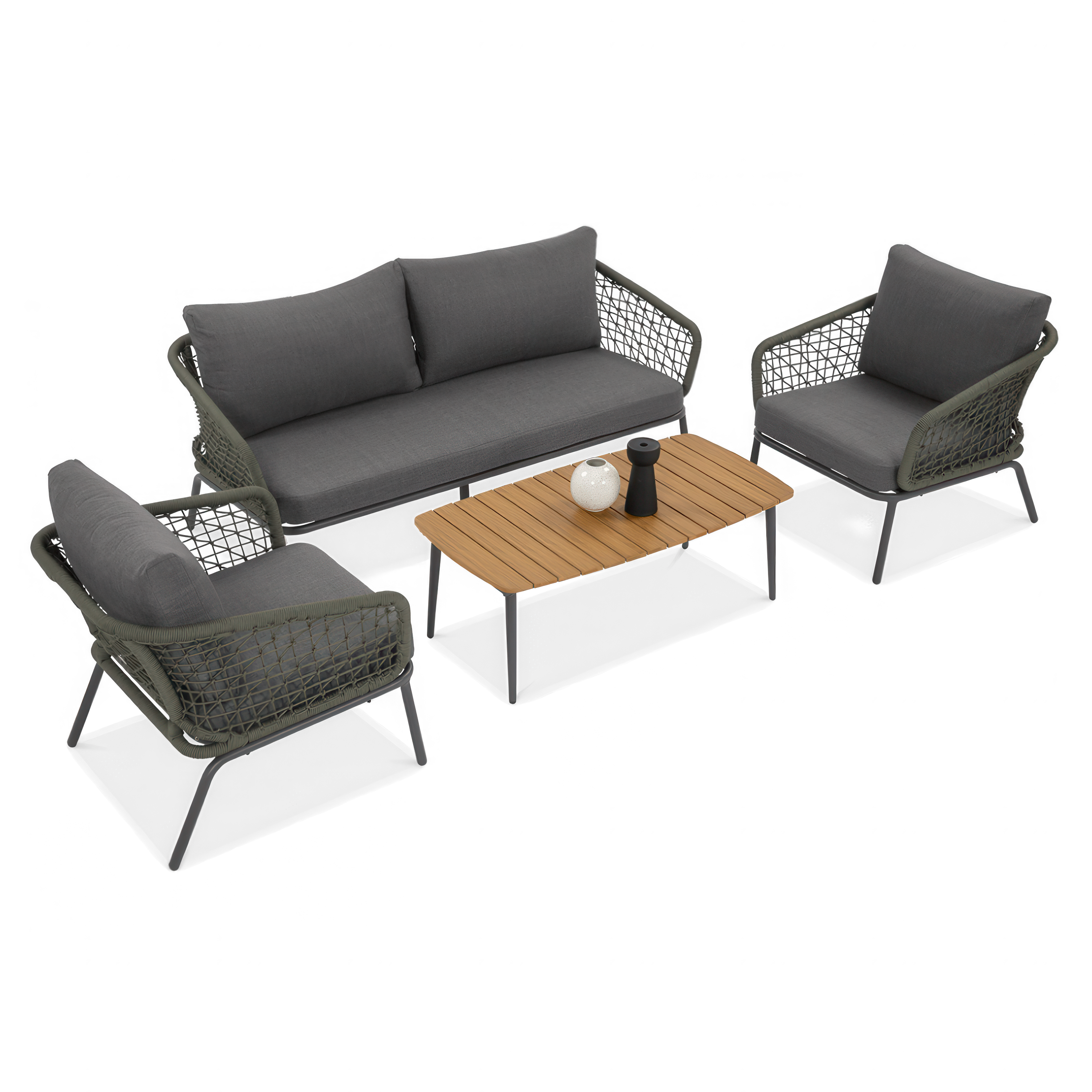 OUTLET 414 Zestaw ogrodowy ROMA CAFFE Hunter Green - FURRORE