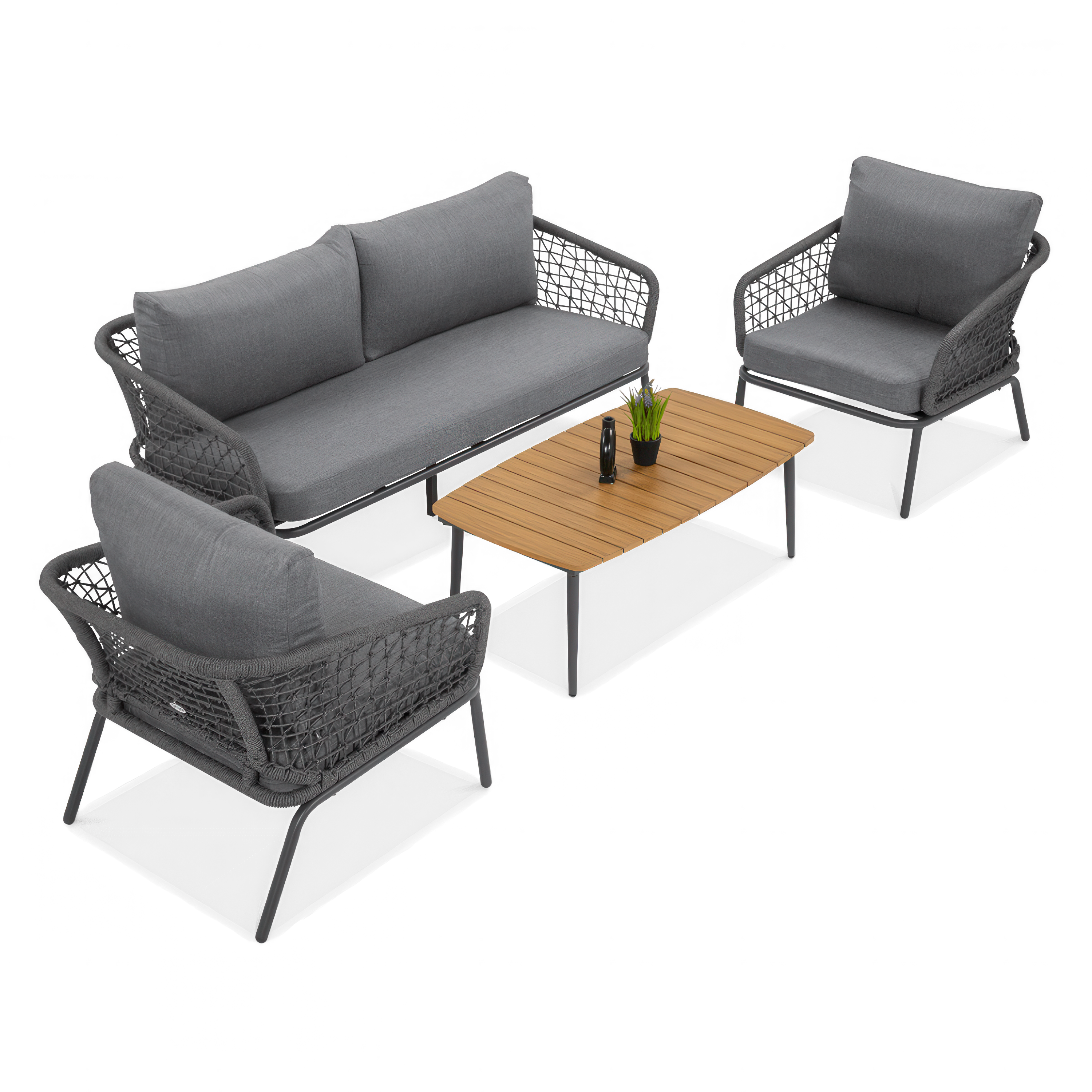 OUTLET 037 Meble ogrodowe ROMA CAFFE Dark Grey - FURRORE