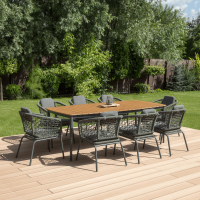 Zestaw jadalniany ROMA DINNING 8+1 Hunter Green - FURRORE