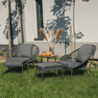 Zestaw wypoczynkowy AMANTI DUO Dark Grey - FURRORE